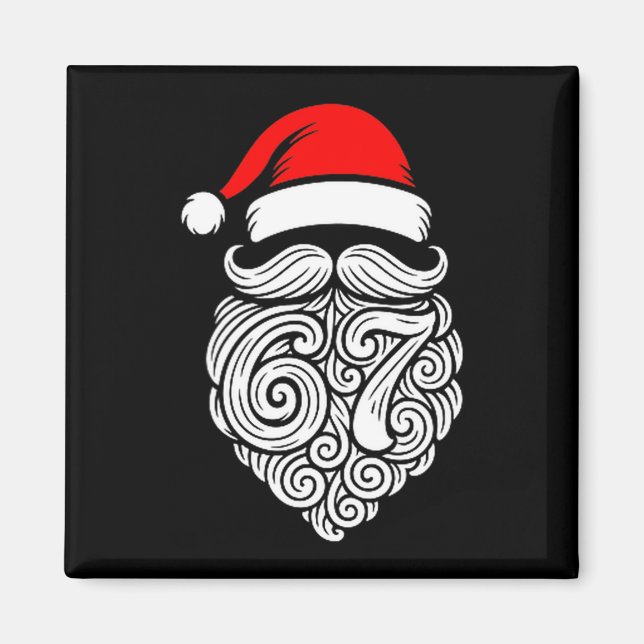 Imán Funny Six Seven 6 7 Meme Santa Christmas Shirt Men (Frente)