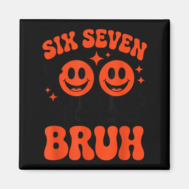 Imán Funny Six Seven 6 7 Meme Valentine Hearts Valentin (Frente)