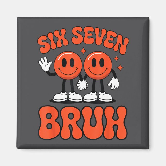 Imán Funny Six Seven 6 7 Meme Valentine Hearts Valentin (Frente)