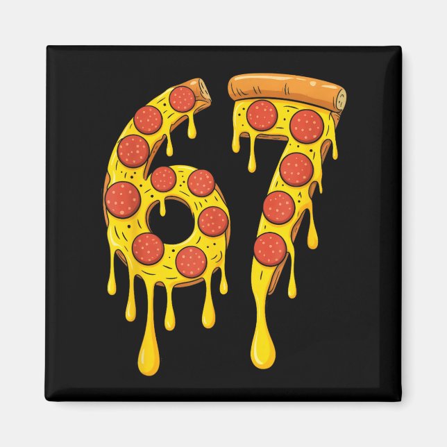 Imán Funny Six Seven Zza 67 Number  (Frente)