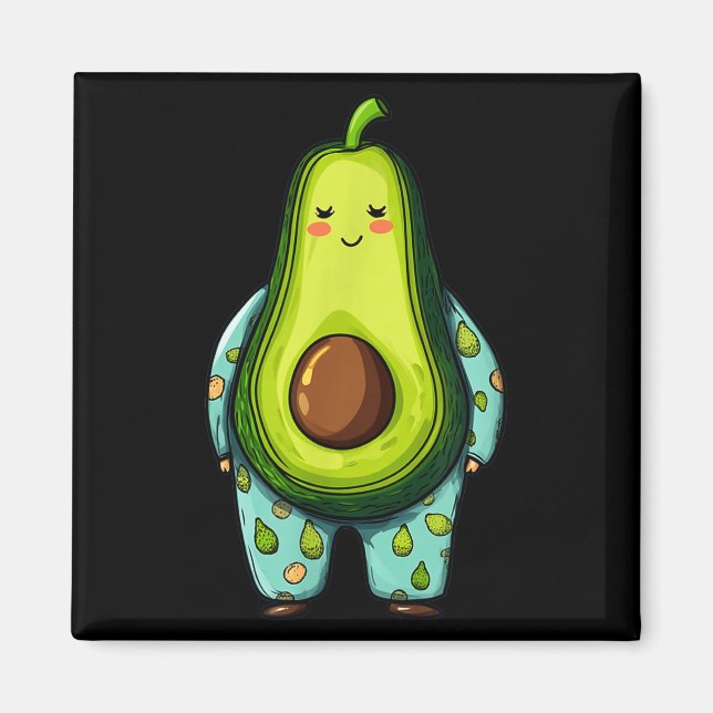 Imán Funny Sleepy Avocado In Pajama Costume For Boys An (Frente)