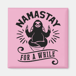 Imán Funny Sloth Bathroom Humor Namastay