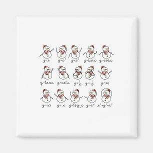 Imán Funny Snowman Math Teachers Navidades