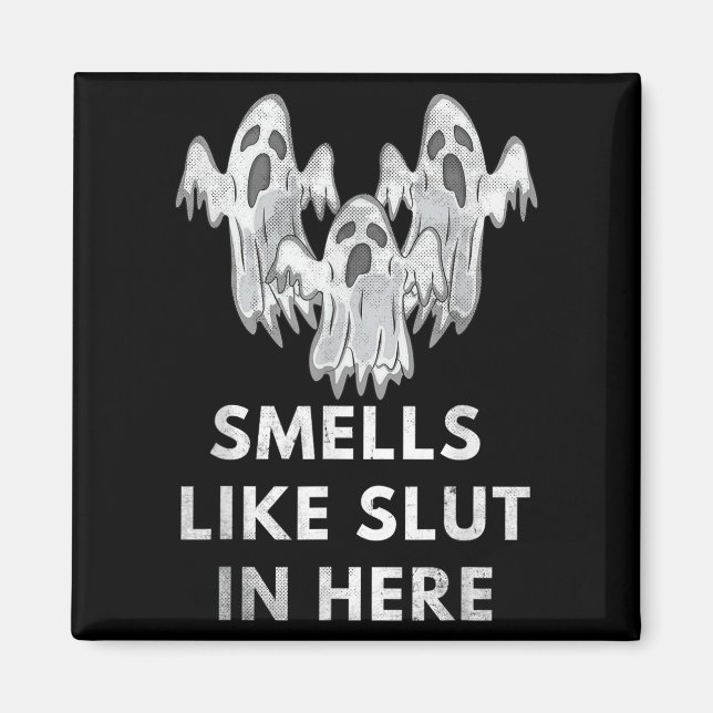 Imán Funny Soky Halloween Offensive Adult Humor Ghost C (Frente)