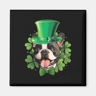 Imán Funny St Patricks Boston Terrier 