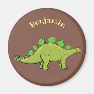 Imán Funny stegosaurus dinosaur personalizado
