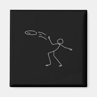 Imán Funny Stickman Disc Golf Player Sports Lover Vinta