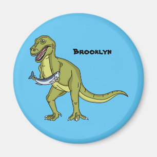 Imán Funny T rex dinosaur ilustracion