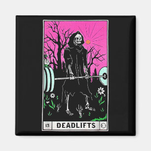 Imán Funny Tarot Card Deadlifts Gym Workout Occult Read