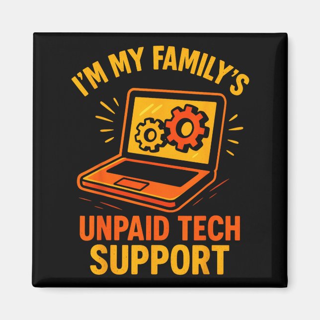 Imán Funny Tech Guy Suprt Computer Geek Nerd Engineer G (Frente)