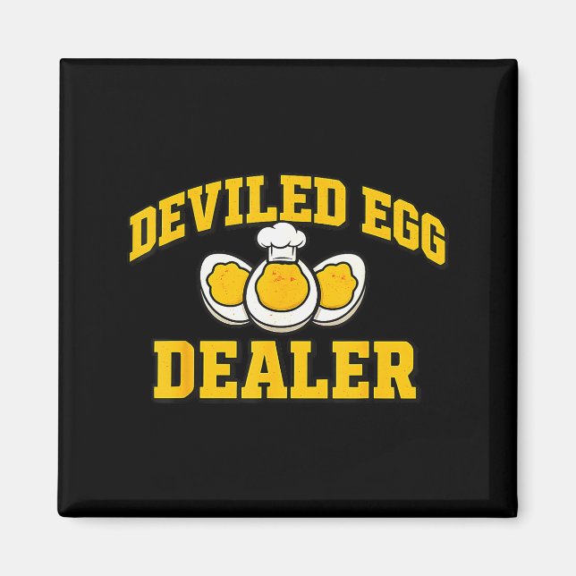 Imán Funny Thanksgiving Fathers Day Retro Deviled Egg E (Frente)