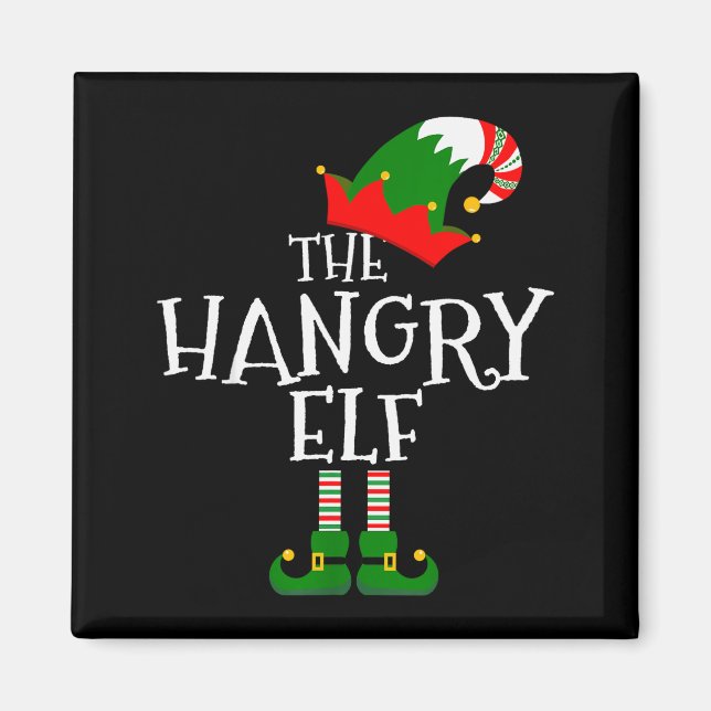 Imán Funny The Hangry Elf Matching Family Group Gift Ch (Frente)