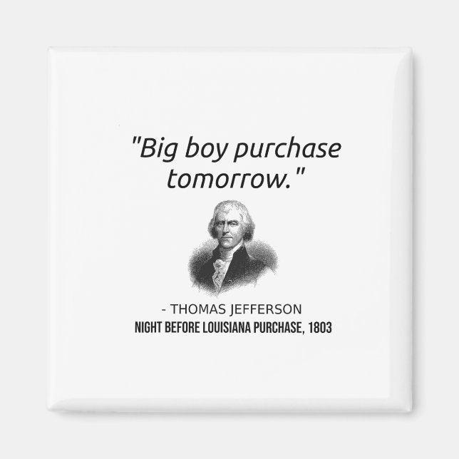 Imán Funny Thomas Jefferson Profesor De Historia De Ee. (Frente)