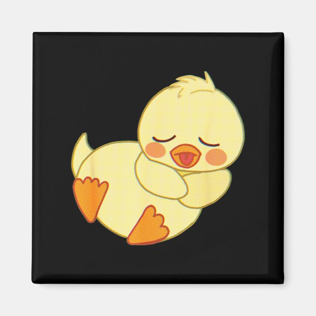 Imán Funny Tired As Duck I Love Cute Ducklings Quote Gi (Frente)