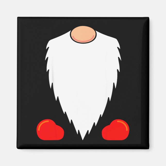Imán Funny Tomte Swedish Gnome Beard Christmas Yule Nis (Frente)