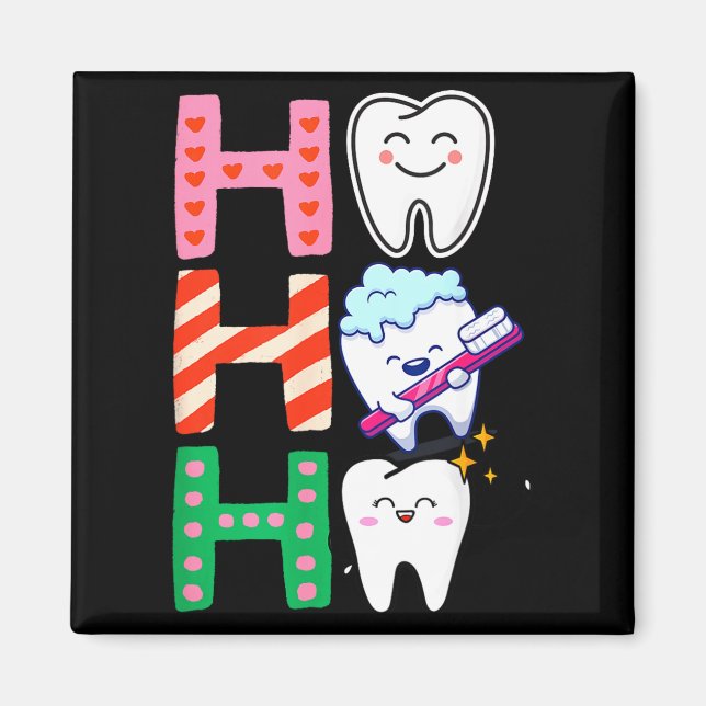 Imán Funny Tooth Christmas Dentist Xmas Dental Istant H (Frente)