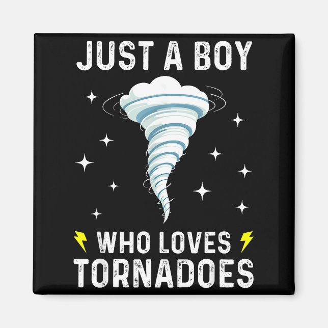Imán Funny Tornado Gift For Boys Kids Hurricane Weather (Frente)