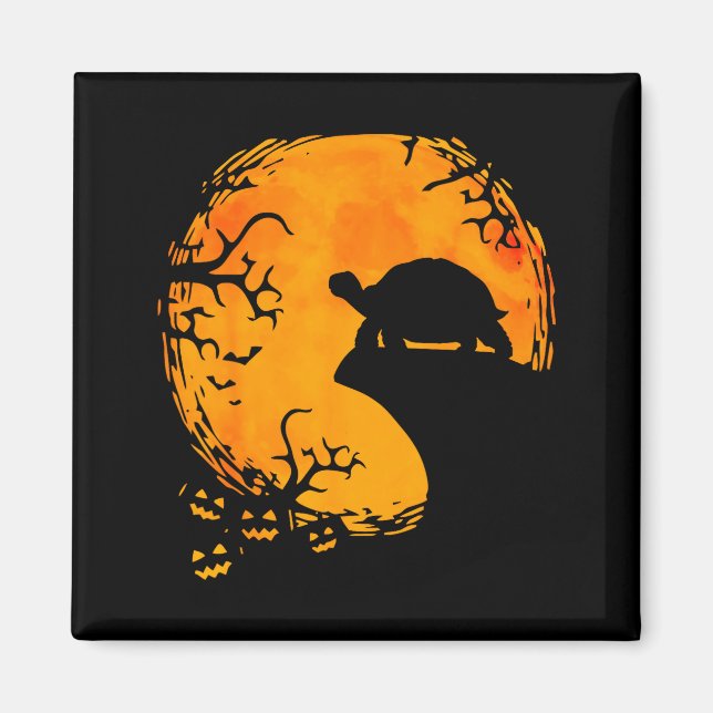 Imán Funny Tortoise Halloween Silhouette Soky Tortoise  (Frente)