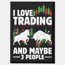 Imán Funny Trading Quote Bull & Candlestick Daytrading