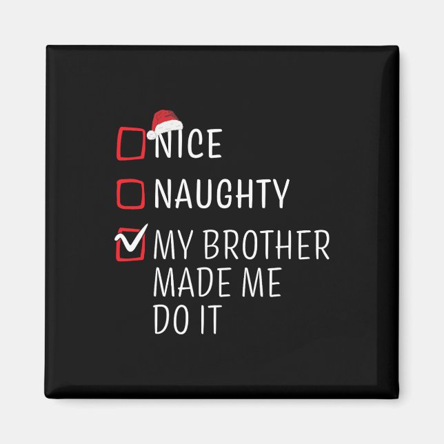 Imán Funny traviesa Navidades de Niza Familia Pajama Ho (Frente)