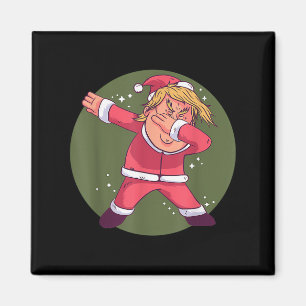 Imán Funny Trump abusando de Santa Claus Navidades Xmas