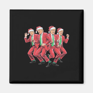 Imán Funny Trump baila Papá Noel Navidades Navidad Paja