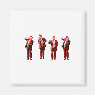 Imán Funny Trump baila Papá Noel Navidades Navidad Paja