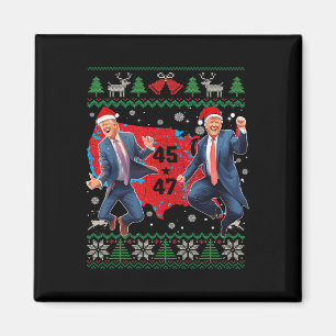 Imán Funny Trump baila Papá Noel Navidades Navidad Paja