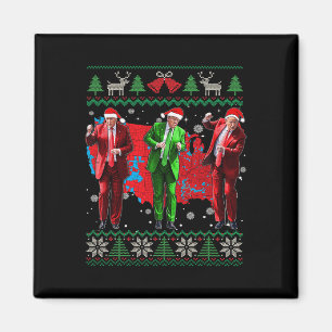 Imán Funny Trump baila Papá Noel Navidades Navidad Paja