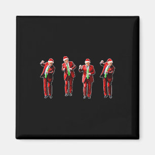 Imán Funny Trump baila Papá Noel Navidades Navidad Paja