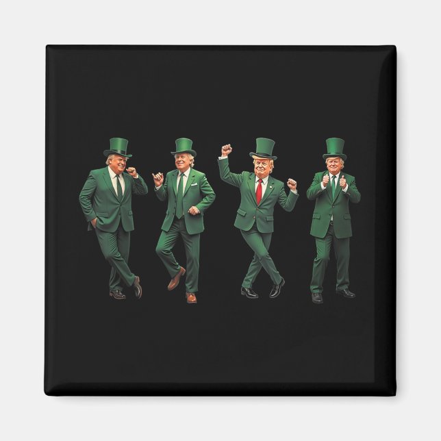 Imán Funny Trump Dance St Patricks Day Pajamas Ymca Tr (Frente)