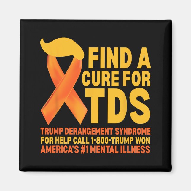 Imán Funny Trump Derangement Syndrome Tds Awareness Rep (Frente)