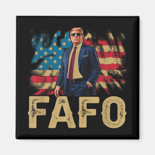 Imán Funny Trump Fafo, Y2k Fafo Trump Bandera Americana