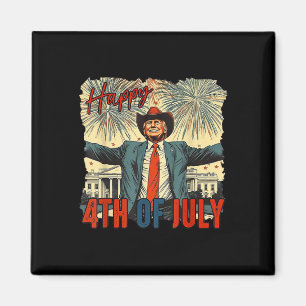 Imán Funny Trump Feliz 4 De Julio Día De La Independenc