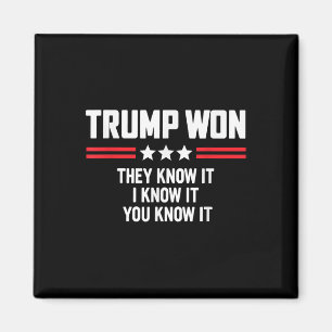Imán Funny Trump Ganó Lo Sabían Lo Sé Lo Sabes