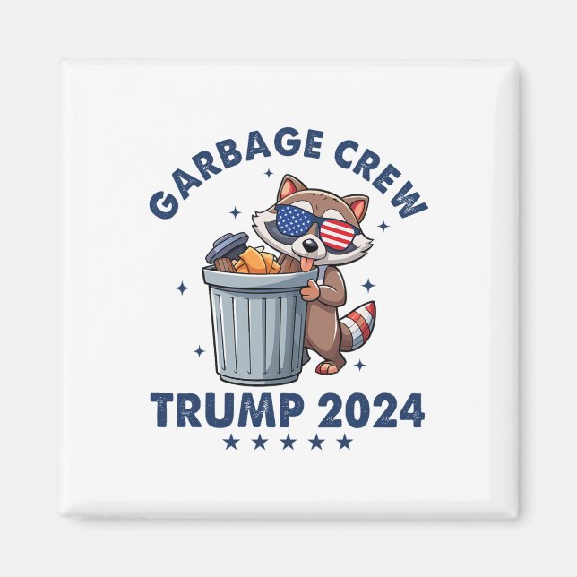 Imán Funny Trump Garbyge Crew (Frente)