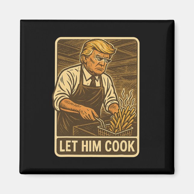 Imán Funny Trump lo deja cocinar (Frente)