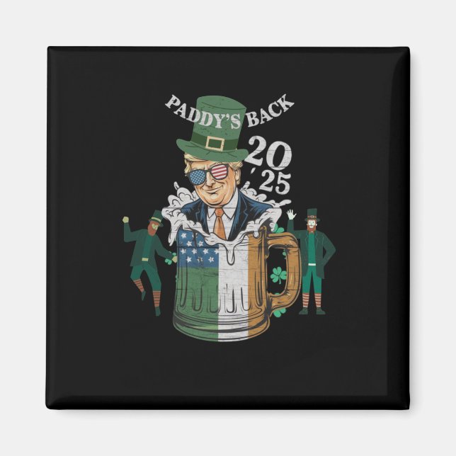 Imán Funny Trump Paddy regresó a Patrick Day Funny Gif (Frente)