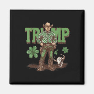 Imán Funny Trump St Pattys, un niño de la raza occident