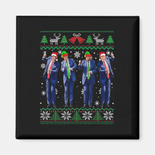 Imán Funny Trump Vance Kennedy Elon bailando Santa Clau