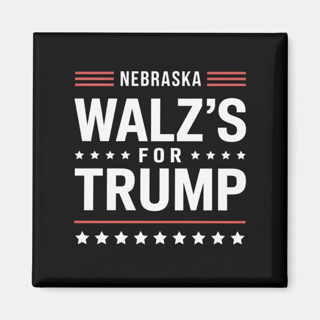 Imán Funny Trump Vance Walz para Trump Nebraska (Frente)