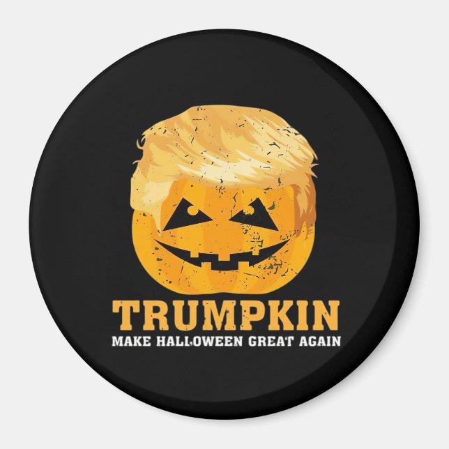 Imán Funny Trumpkin vuelve a hacer grande a Halloween (Frente)