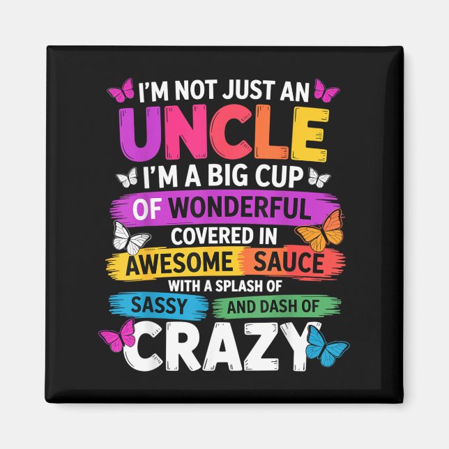 Imán Funny Uncle Quote Sy Cool Uncle Men  (Frente)