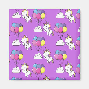 Imán Funny Unicorn Pattern Magic Horse