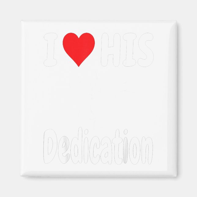 Imán Funny Valentine's Day Couple Matching I Love His D (Frente)