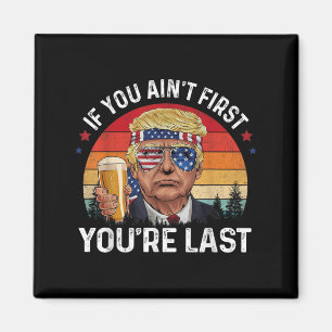 Imán Funny Vintage 4 De Julio, Donald Trump Me Bebía