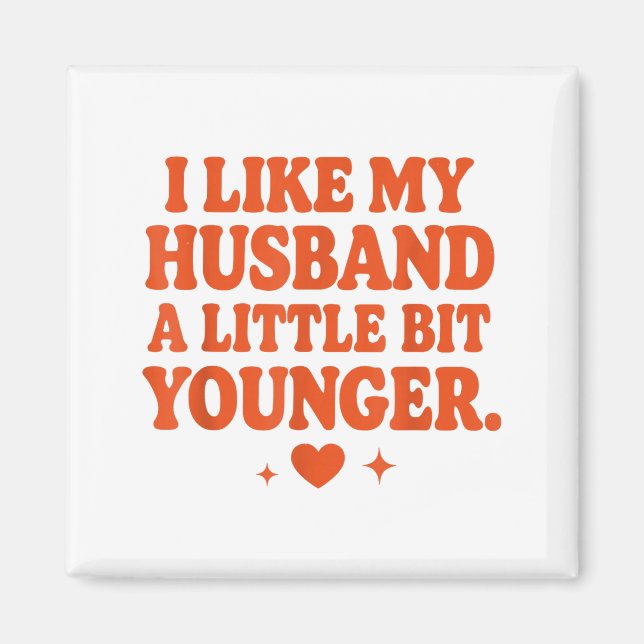 Imán Funny Wife Husband I Like My Husband A Little Bit  (Frente)