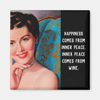 Imán Funny Wine Cita Retro Hogemaker Magnet