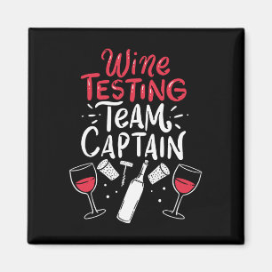 Imán Funny Wine Tasting Team Camisetas