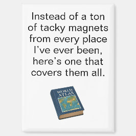 Imán Funny World Atlas Travel Refrigerator